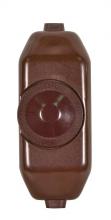 Satco Products Inc. 80/1481 - Full Range Lamp Cord; Rotary Dimmer Switch; Brown Finish; 3" x 1-1/4"; Phenolic; For 18GA