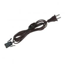 Satco Products Inc. 80/1784 - 8 Foot #18 SPT-1 Brown Cord, Switch, And Plug (Switch 17" From Socket)