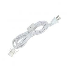 Satco Products Inc. 80/1786 - 6 Foot #18 SPT-2 White Cord, Switch, And Plug (Switch 17" From Socket)