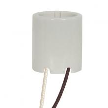 Satco Products Inc. 80/1875 - Keyless Porcelain Socket With Paper Liner; 2 Bushings; 2 Wireways; Spring Contact For 4KV; 48"