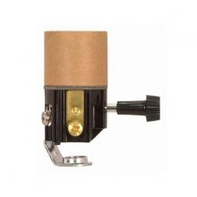Satco Products Inc. 80/2034 - Turn Knob Socket With Paper Liner; 2-1/2" Height; 3 Terminal (2 Circuit) Turn Knob; 1/8 IP;
