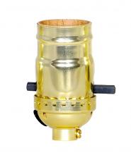 Satco Products Inc. 80/2137 - On-Off Push Thru Socket With Side Outlet; For SPT-2; 1/8 IPS; Aluminum; Brite Gilt Finish; 660W;