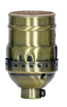 Satco Products Inc. 80/2206 - Short Keyless Socket; 1/8 IPS; 3 Piece Stamped Solid Brass; Antique Brass Finish; 660W; 250V