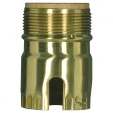 Satco Products Inc. 80/2300 - 3 Piece Solid Brass Shell With Paper Liner; Polished Brass Finish; Pull Chain / Turn Knob With Uno