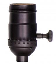 Satco Products Inc. 80/2424 - 3-Way (2 Circuit) Turn Knob Socket With Removable Knob; 1/8 IPS; 3 Piece Stamped Solid Brass; Dark