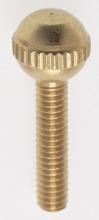 Satco Products Inc. 90/038 - Solid Brass Thumb Screw; Burnished and Lacquered; 8/32 Ball Head; 3/4" Length