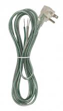 Satco Products Inc. 90/2436 - Flat Plug Cord Set 18/3 SPT-2-105C Molded Plug - Tinned Tips - 3/4" Strip with 3" Slit No