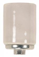 Satco Products Inc. 90/429 - Keyless Porcelain Mogul Socket With Metal 1/4 IP Cap; Glazed; 1500W; 600V