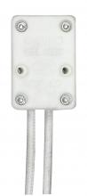 Satco Products Inc. 90/475 - MR16 Porcelain Halogen Socket; GX5.3 Base; 12" SF-1 200C Leads; 3/8" Height; 7/8"
