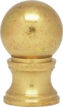Satco Products Inc. 90/842 - Brass Ball Finial; 1-1/4" Height; 3/4" Diameter; 1/8 IP; Burnished And Lacquered