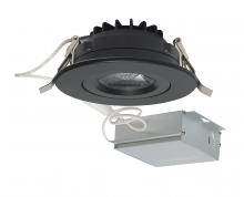 Satco Products Inc. S11619 - 12 watt LED Direct Wire Downlight; Gimbaled; 4 inch; 3000K; 120 volt; Dimmable; Round; Remote