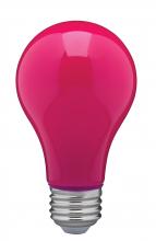 Satco Products Inc. S14989 - 8 Watt A19 LED; Ceramic Pink; Medium base; 360 deg. Beam Angle; 120 Volt