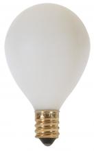 Satco Products Inc. S3830 - 10 Watt G12 1/2 Pear Incandescent; Satin White; 1500 Average rated hours; 50 Lumens; Candelabra