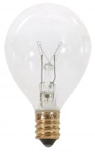 Satco Products Inc. S3844 - 10 Watt G12 1/2 Pear Incandescent; Clear; 1500 Average rated hours; 60 Lumens; Candelabra base; 120