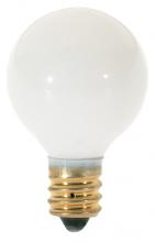 Satco Products Inc. S3864 - 10 Watt G8 Incandescent; Gloss White; 1500 Average rated hours; 50 Lumens; Candelabra base; 120 Volt