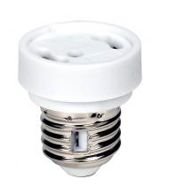 Satco Products Inc. S70/210 - White Medium To GU24 Socket Reducer; E26 - GU24 With Locking Device; 3/4 in. Overall Extension;