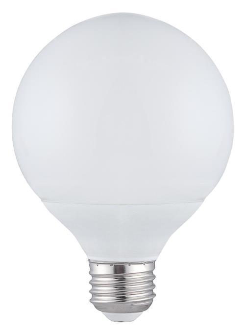 15W Globe CFL Warm White E26 (Medium) Base, 120 Volt, Box, 2-Pack