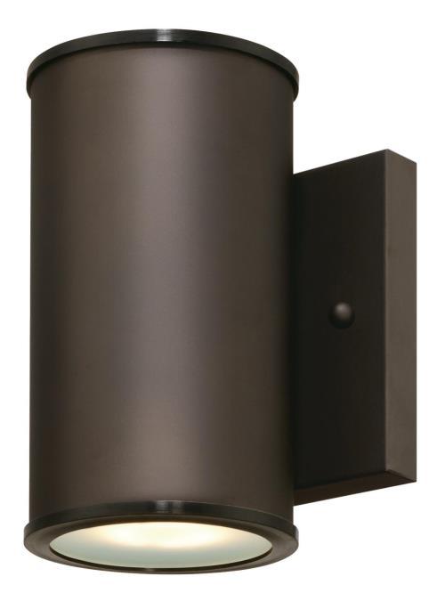 Dimmable LED Wall Fixture Oil Rubbed Bronze Finish Frosted Glass