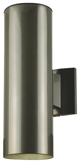 Up and Down Light Wall Fixture Polished Graphite Finish