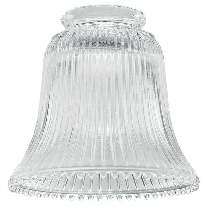 Clear Ribbed Bell Shade