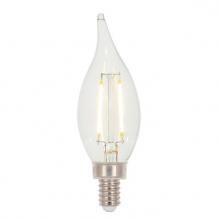 Westinghouse 4517200 - 3.3W CA11 Filament LED Dimmable Clear 2700K E12 (Candelabra) Base, 120 Volt, Box