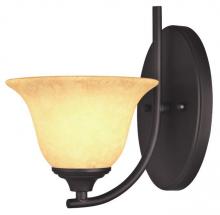 Westinghouse 6222000 - 1 Light Wall Fixture Oil Rubbed Bronze Finish Burnt Scavo Glass