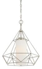 Westinghouse 6324500 - Pendant Brushed Nickel Finish Frosted Opal Glass