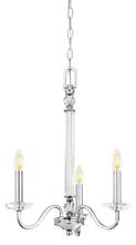 Westinghouse 6332000 - 3 Light Chandelier Chrome Finish Clear Glass Accents