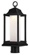 Westinghouse 6347300 - LED Post-Top Fixture Textured Black Finish Frosted Glass