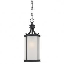 Westinghouse 6359100 - Pendant Textured Black Finish with Frosted Seeded Glass