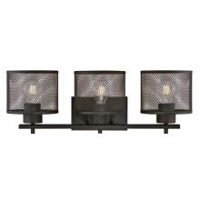 Westinghouse 6371000 - 3 Light Wall Fixture Oil Rubbed Bronze Finish Mesh Shades