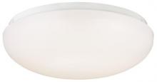 Westinghouse 6401100 - 11 in. 15W LED Flush White Finish White Acrylic Shade