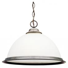 Westinghouse 6714300 - Pendant Sienna Finish Frosted Ribbed Glass