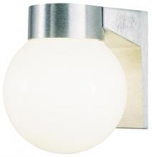 Westinghouse 6797800 - Wall Fixture Brushed Aluminum Finish White Threaded Glass Globe