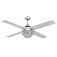 Westinghouse 7220600 - 52 in. Brushed Nickel Finish Reversible Blades (Silver/Graphite) Crystal Jewel Shade