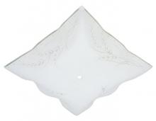 Westinghouse 8180000 - Clear Wheat Design on White Ruffled Edge Diffuser