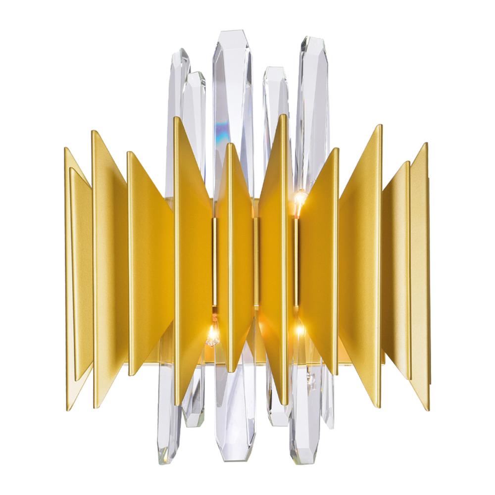 Cityscape 5 Light Wall Sconce With Satin Gold Finish