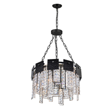 CWI Lighting 1099P16-6-613 - Glacier 6 Light Down Chandelier With Polished Nickel Finish