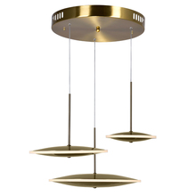 CWI Lighting 1204P22-3-625-A - Ovni LED Pendant With Brass Finish