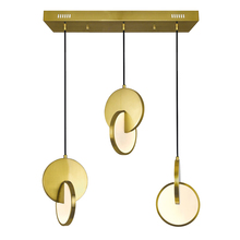 CWI Lighting 1206P24-3-629 - Tranche LED Island/Pool Table Chandelier With Brushed Brass Finish