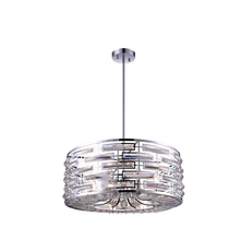 CWI Lighting 9975P25-8-601 - Petia 8 Light Drum Shade Chandelier With Chrome Finish