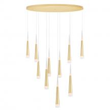 CWI Lighting 1103P40-10-602 - Andes LED Multi Light Pendant With Satin Gold Finish