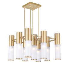 CWI Lighting 1221P20-16-625 - Pipes 16 Light Chandelier With Sun Gold Finish