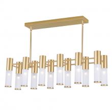 CWI Lighting 1221P32-12-625 - Pipes 12 Light Island/Pool Table Chandelier With Sun Gold Finish