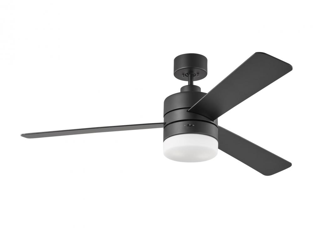 Era 52" Dimmable LED Indoor/Outdoor Midnight Black Ceiling Fan with Light Kit, Remote Control an