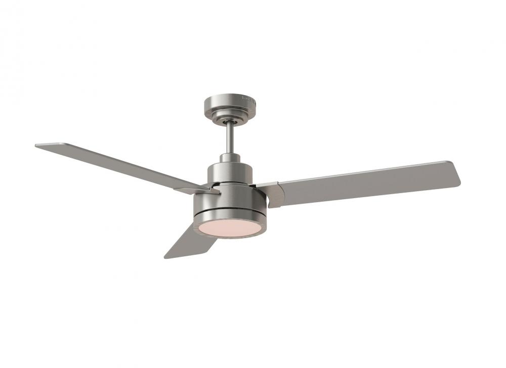 Jovie 52" Indoor/OutdoorDimmable Integrated LED Brushed Steel Ceiling Fan with Light Kit Wall Co