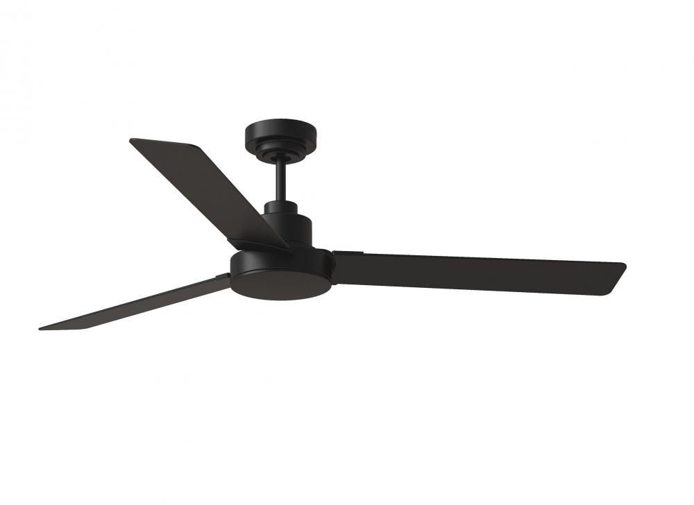 Jovie 58" Indoor/Outdoor Midnight Black Ceiling Fan with Handheld / Wall Mountable Remote Contro