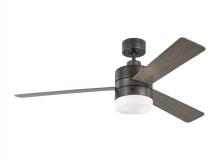 Generation Lighting 3ERAR52AGPD - Era 52" Dimmable LED Indoor/Outdoor Aged Pewter Ceiling Fan with Light Kit, Remote Control and M