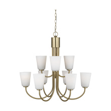 Generation Lighting GLC1139SB - Miles Nine Light Chandelier