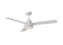Generation Lighting 3JVR52RZWD - Jovie 52" Dimmable Indoor/Outdoor Integrated LED Matte White Ceiling Fan with Light Kit Wall Con